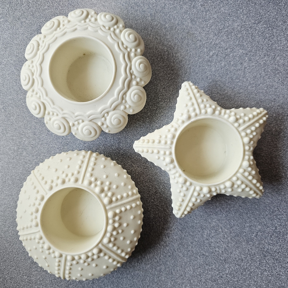 PartyLite Cream Candle Holders Set